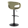 Curva - Adjustable Barstool With Rounded T Footrest (Set of 2) - Black Metal