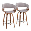 Vintage Mod - 26" Fixed-Height Counter Stool (Set of 2) - Black Footrest
