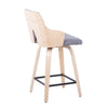 Stella - 24" Fixed-Height Counter Stool (Set of 2) - Natural Base