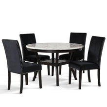  Celeste - Round Dining Table & 4 Chairs - Black