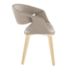 Curvo - Upholstered Chair (Set of 2) - Natural Wood Legs