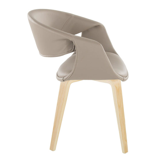 Curvo - Upholstered Chair (Set of 2) - Natural Wood Legs