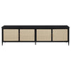 Amherst - 78" 4-Door Metal TV Stand Media Console - Black