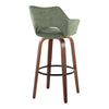 Mustang - 30" Fixed-Height Barstool With Swivel - Walnut Wood (Set of 2)