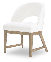  Melrose - Upholstered Arm Chair (Set of 2) - Cloud White And Desert Oak