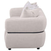 Jeanette - 84" Fabric Upholstered Round Arm Sofa - Beige