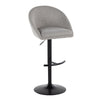 Matisse - Highback Adjustable Barstool With Rounded T Footrest (Set of 2) - Black Metal