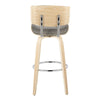 Lombardi - 30" Fixed-Height Barstool (Set of 2) - Natural Base