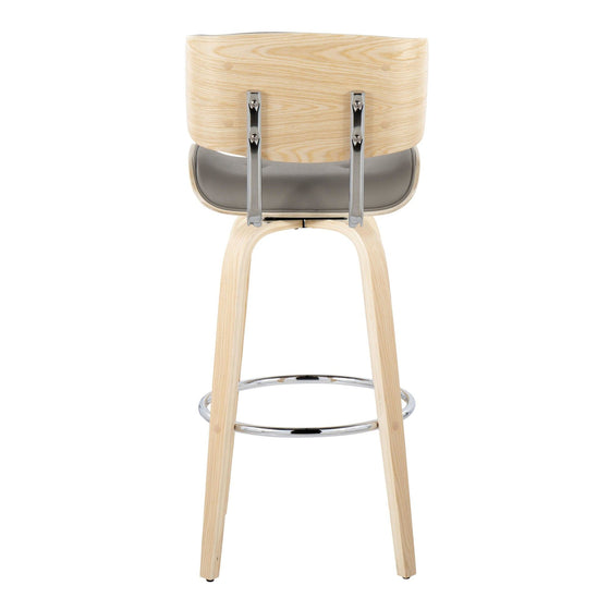 Lombardi - 30" Fixed-Height Barstool (Set of 2) - Natural Base