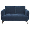 Lively - Chenille Upholstered Modern Track Arm Loveseat - Blue