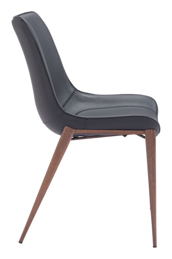 Magnus - Dining Chair (Set of 2) - Black / Walnut
