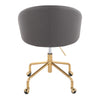 Claire - Task Chair - Gold Base