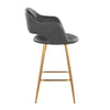 Margarite - 26" Fixed-Height Counter Stool - Gold Metal (Set of 2)