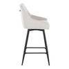 Hannah - 26" Fixed-Height Counter Stool With Swivel (Set of 2) - Black Metal