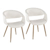 Curvo - Upholstered Chair (Set of 2) - Antique Copper Metal Legs