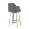 Ahoy - Fixed - Height Counter Stool - Natural Wood Legs And Round Footrest (Set of 2)