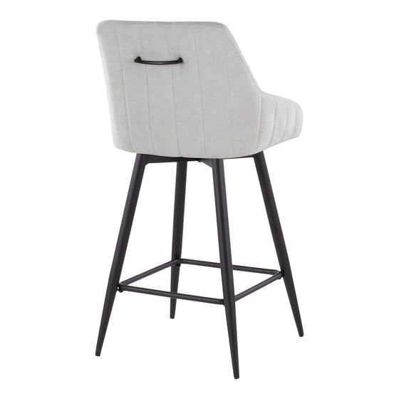 Hannah - 26" Fixed-Height Counter Stool With Swivel (Set of 2) - Black Metal