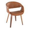 Curvo - Upholstered Chair (Set of 2) - Walnut Wood Legs