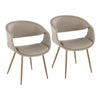 Curvo - Upholstered Chair (Set of 2) - Antique Copper Metal Legs