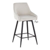 Hannah - 26" Fixed-Height Counter Stool With Swivel (Set of 2) - Black Metal