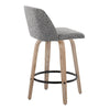 Toriano - 26" Fixed-Height Counter Stool (Set of 2) - Light Brown & Black Base
