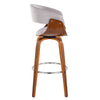 Vintage Mod - 30" Fixed-Height Barstool (Set of 2) - Black Footrest