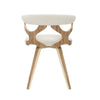 Gardenia - Dining / Accent Chair With Swivel - Zebra Wood And Cream Fabric