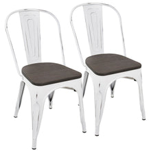  Oregon - Farmhouse Stackable Dining Chair - Vintage Black Metal (Set of 2)