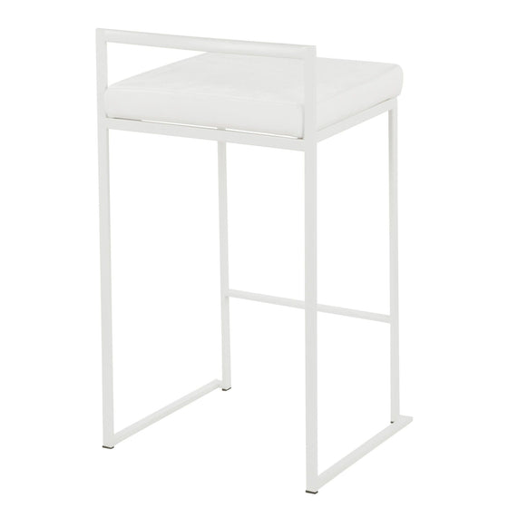 Fuji - Stackable Counter Stool - White Base (Set of 2)