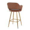 Margarite - 26" Fixed-Height Counter Stool - Gold Metal (Set of 2)