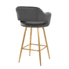 Margarite - 26" Fixed-Height Counter Stool - Gold Metal (Set of 2)