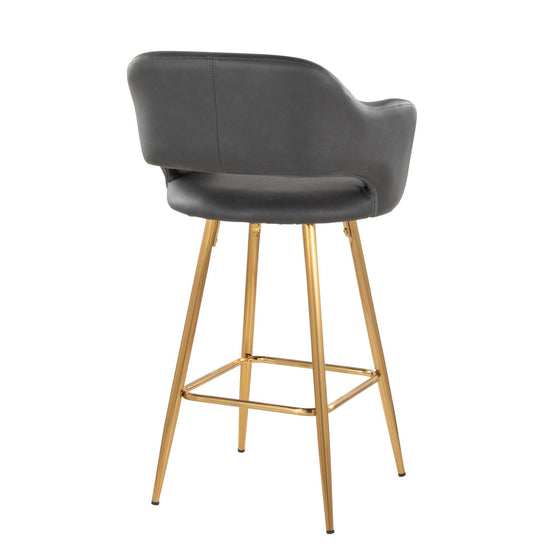 Margarite - 26" Fixed-Height Counter Stool - Gold Metal (Set of 2)