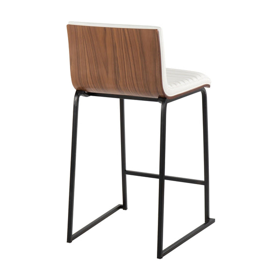 Mason Mara - 30" Fixed-Height Barstool (Set of 2) - Black Legs