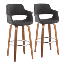  Vintage Flair - 30" Fixed-Height Barstool (Set of 2) - Chrome Footrest
