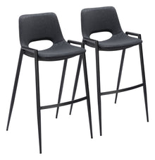  Desi - Bar Chair (Set of 2) - Black