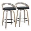 Grotto - 26" Fixed-height Counter Stool (Set of 2) - Light Gray