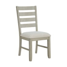  Farmington - Ladder Back Dining Side Chair (Set of 2) - Washed Stone / Light Beige