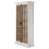 Tammi - 2 Door Wood Tall Cabinet - Distressed White And Brown