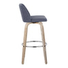 Toriano - 30" Fixed-Height Barstool (Set of 2) - Light Brown & Chrome Base