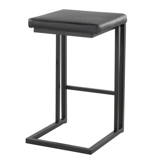 Roman - 26" Fixed-Height Counter Stool (Set of 2) - Black Metal