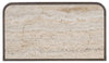 Lancia - 2 Drawer Nightstand With Stone Top - Charred Oak / White