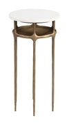 Bild - Side Table - White & Brass
