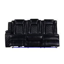  Orion II - Laf Sofa With Power Headrest & Footrest - Black