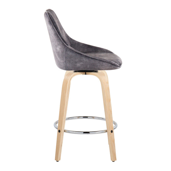 Diana - Fixed-Height Counter Stool - Wood Legs (Set of 2)