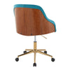 Bacci - Office Chair - Gold Metal Base