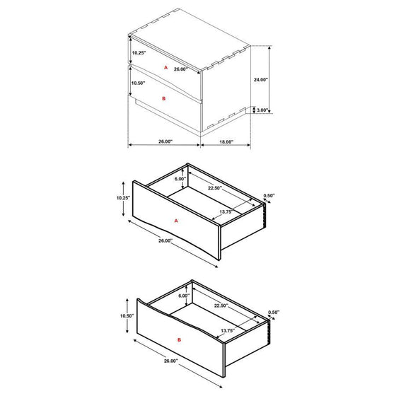 Winslow - 2-Drawer Nightstand - Smokey Walnut