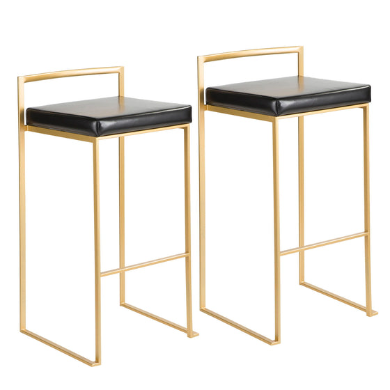 Fuji - Glam Barstool - Gold (Set of 2)