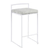 Fuji - Stackable Counter Stool - White Base (Set of 2)