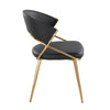 Jie - Dining Chair - Gold Metal (Set of 2)