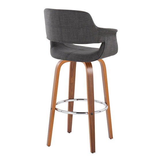 Vintage Flair - 30" Fixed-Height Barstool (Set of 2) - Chrome Footrest